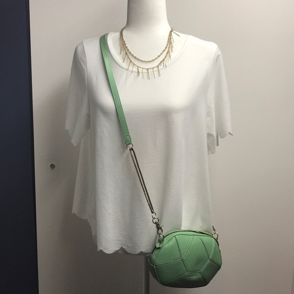 Mint Green Shell Purse | Poverty Flats - Picture 2 of 4